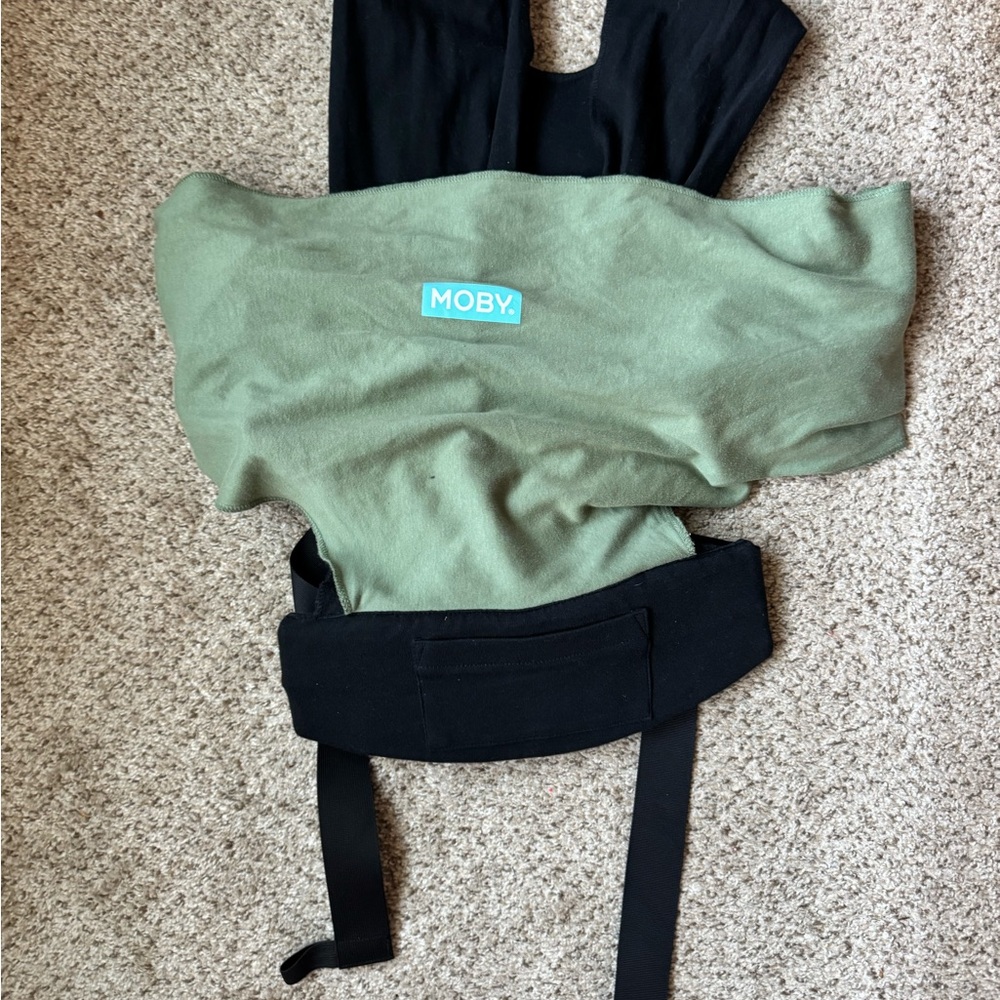 Moby Olive and Black Baby Wrap Carrier